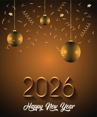 2026 Happy New Year background for your seasonal invitations, festive posters, greetings cards.
