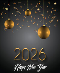2026 Happy New Year background for your seasonal invitations, festive posters, greetings cards.