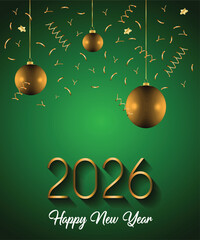 2026 Happy New Year background for your seasonal invitations, festive posters, greetings cards.