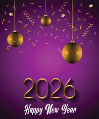2026 Happy New Year background for your seasonal invitations, festive posters, greetings cards.
