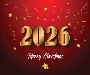 2026 Merry Christmas background for your seasonal invitations, festival posters, greetings cards.