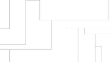 Minimalist abstract geometric pattern of overlapping white rectangles forming a structured layout with clean lines, symmetry, and subtle modern composition.