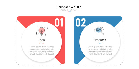 Comparison Infographic Design Template, Comparison between companies and products and services, Business presentation concept with 2 options, To do list or planning icon, vector illustration.