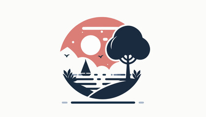 simple flat design vector image