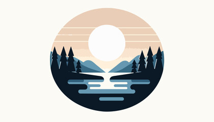 simple flat design vector image