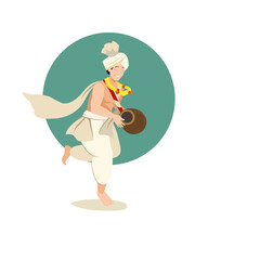 Pung cholam Manipuri dance man