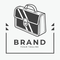 Elegant briefcase logo design for your brand identity