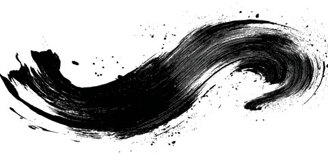 Black grunge brush stroke texture background .abstract ink paint smudge banner rough dirty splatter design .artistic vector brushstroke backdrop .modern graphic decorative element illustration .