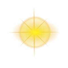 Sunlight Glare and Golden Light Rays Effect Illustration