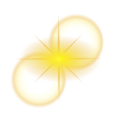 Sunlight Glare and Golden Light Rays Effect Illustration