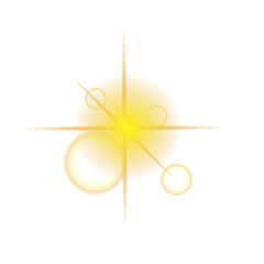 Sunlight Glare and Golden Light Rays Effect Illustration