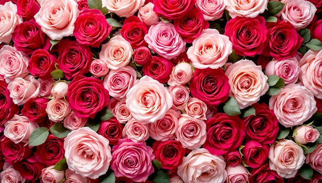 Vibrant Rose Garden Display