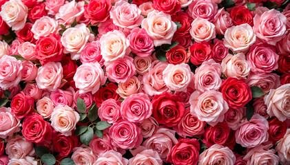 Vibrant Rose Garden Display