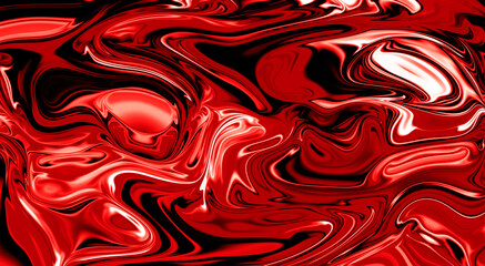 Red Abstract liquify,liquid background Gradient Color Blur Abstract Art	 design with swirling color illustration