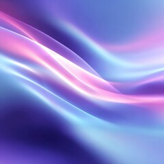 Abstract fractal waves flow with blue, purple and pink hues and a burst of light on the horizon