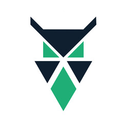 Owl logo with silhouette style design vector