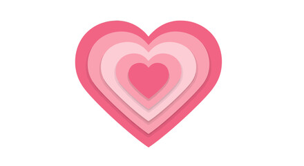 Layered heart design in pink tones for romantic and valentine's day themes