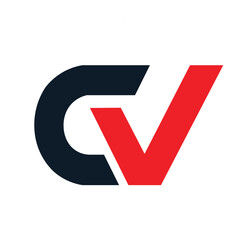 Alphabet Letters CV or VC Modern Logo