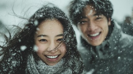 Happy couple with snow in winter season,ski resort,figure skate and ice skate,happy new year 2025,holidays concept,winter season.