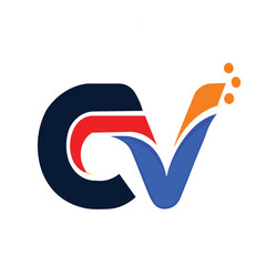 Alphabet Letters CV or VC Modern Logo