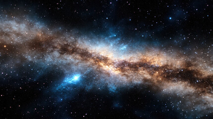 Fototapeta premium Stunning deep galaxy view with vibrant colors and twinkling stars creates meditative atmosphere