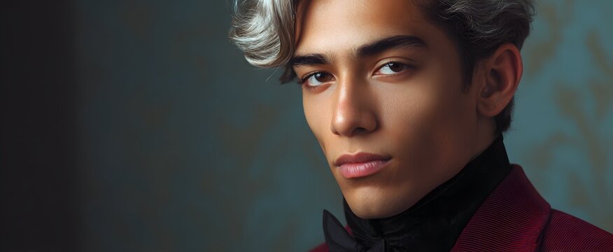 The confident expression pulses with quiet arrogance and swelling pride.