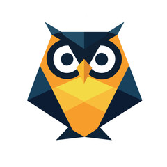 Owl logo with silhouette style design vector