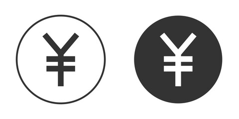 Fototapeta premium Yen icon. Simple vector illustration. Silhouette Icon Set.