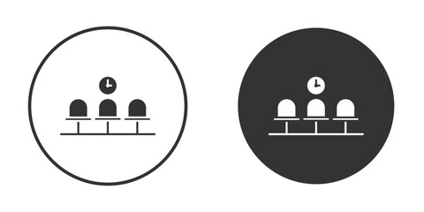 Waiting Room icon. Simple vector illustration. Silhouette Icon Set.