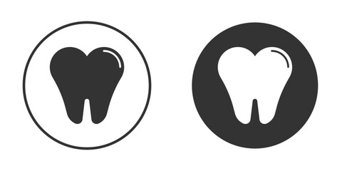 Tooth icon. Simple vector illustration. Silhouette Icon Set.
