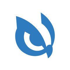 Owl logo with silhouette style design vector