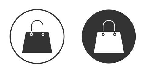 Shopping bag icon. Simple vector illustration. Silhouette Icon Set.