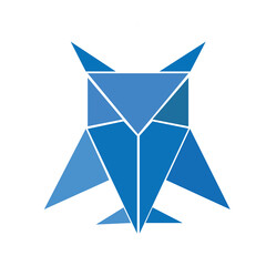 Owl logo with silhouette style design vector