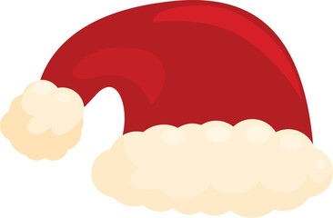 Red santa claus hat representing christmas spirit and holiday cheer