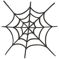 spider Web png no background black ink doodle