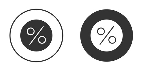 Percentage icon. Simple vector illustration. Silhouette Icon Set.