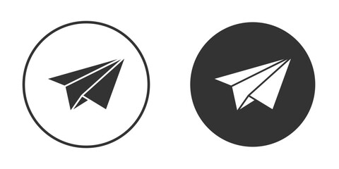 Paper plane icon. Simple vector illustration. Silhouette Icon Set.