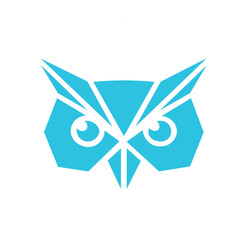 Owl logo with silhouette style design vector