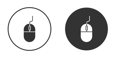 Mouse icon. Simple vector illustration. Silhouette Icon Set.