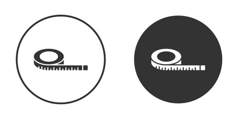 Meter tape icon. Simple vector illustration. Silhouette Icon Set.