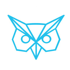 Owl logo with silhouette style design vector