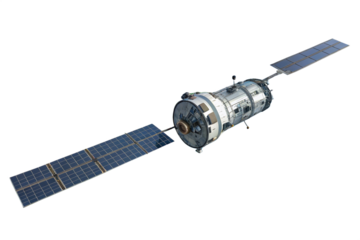  Space satellite over the planet earth