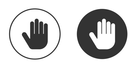 Obraz premium Hand icon. Simple vector illustration. Silhouette Icon Set.