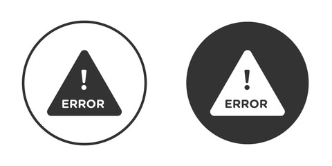 Error icon. Simple vector illustration. Silhouette Icon Set.