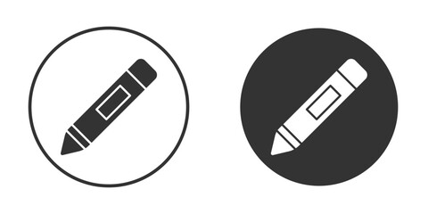 Crayon icon. Simple vector illustration. Silhouette Icon Set.