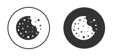 Cookie icon. Simple vector illustration. Silhouette Icon Set.