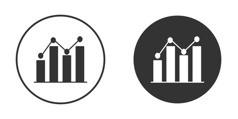 Chart icon. Simple vector illustration. Silhouette Icon Set.