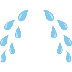 Light Blue Tears Falling Down From Eyes Representing Sadness And Crying In Transparent Background