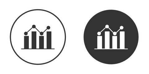 Chart icon. Simple vector illustration. Silhouette Icon Set.