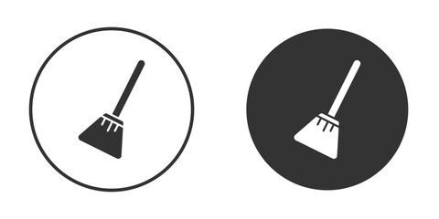 Broom icon. Simple vector illustration. Silhouette Icon Set.